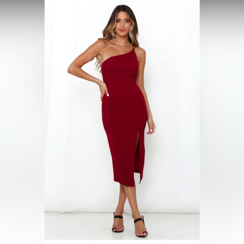 Hello Molly Taking it Back Dress Maroon